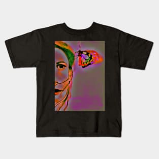 Butterfly Girl Kids T-Shirt